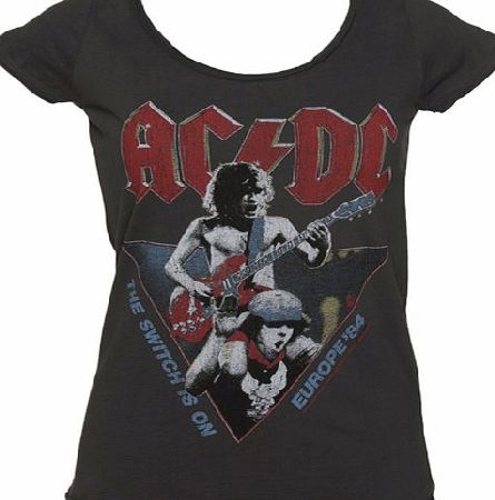Amplified Ladies Charcoal AC/DC Europe Tour 1984 T-Shirt