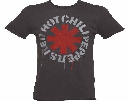 Amplified Mens Charcoal Dripping Red Hot Chili Peppers