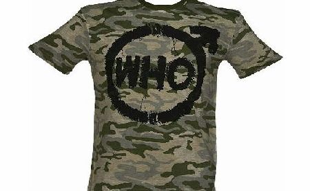 Amplified Mens Premium Camouflage Who Tattoo Logo T-Shirt
