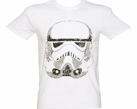 Mens White Stormtrooper Helmet Star Wars T-Shirt