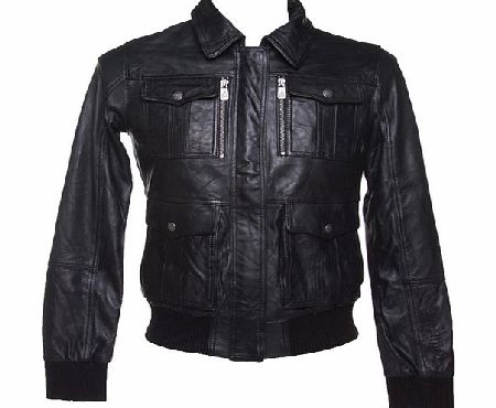 Ladies Alejandro KISS Black Leather Jacket from