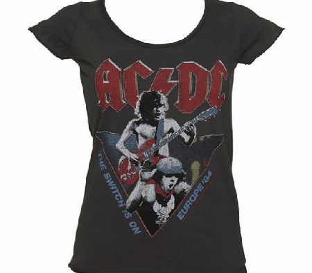 Amplified Vintage Ladies Charcoal AC/DC Europe Tour 1984 T-Shirt