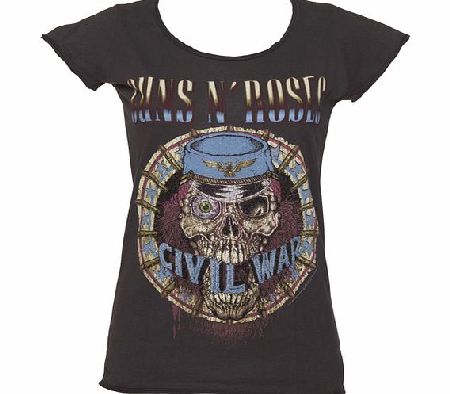 Ladies Charcoal Civil War Guns N Roses T-Shirt