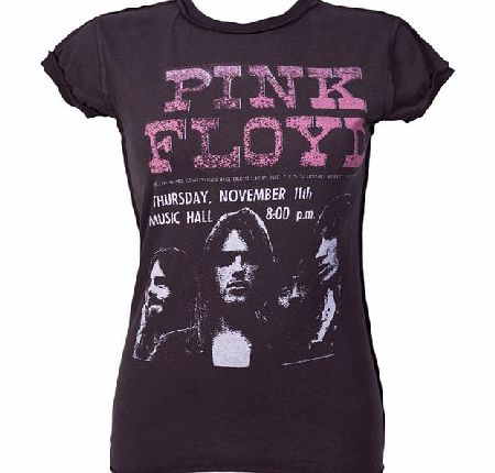 Amplified Vintage Ladies Charcoal Pink Floyd Poster T-Shirt from