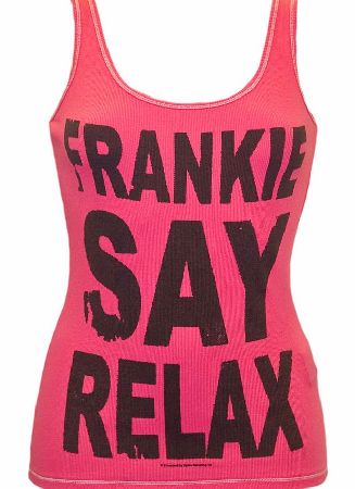 Ladies Frankie Say Relax Pink Vest from Amplified Vintage