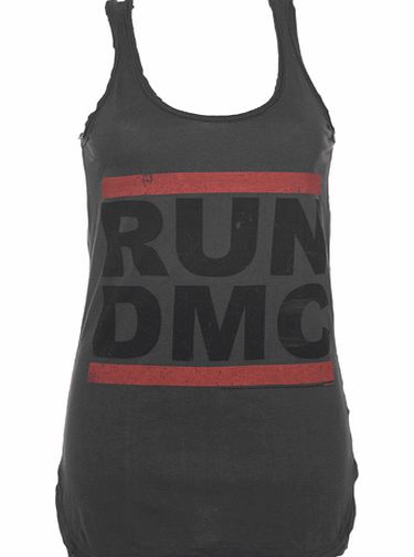 Amplified Vintage Ladies Run DMC Charcoal Racer Vest from Amplified