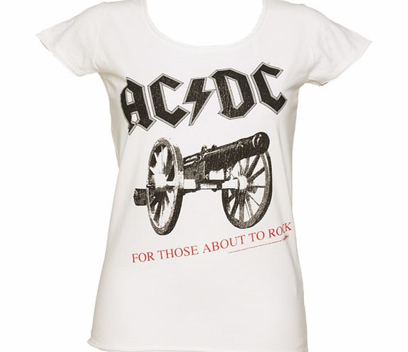 Amplified Vintage Ladies White AC/DC For Those About To Rock