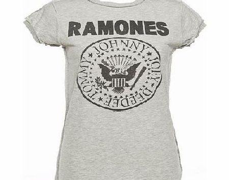 Amplified Vintage Limited Edition Ladies Ramones Logo Grey Marl