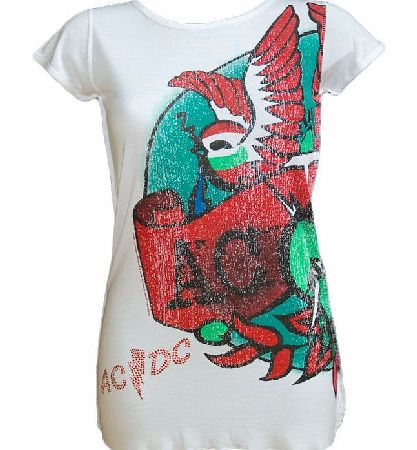 Longer Length AC/DC Swallows Ladies T-Shirt from Amplified Vintage