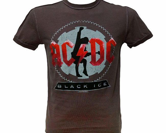 Amplified Vintage Men` AC/DC Black Ice Charcoal T-Shirt from Amplified Vintage