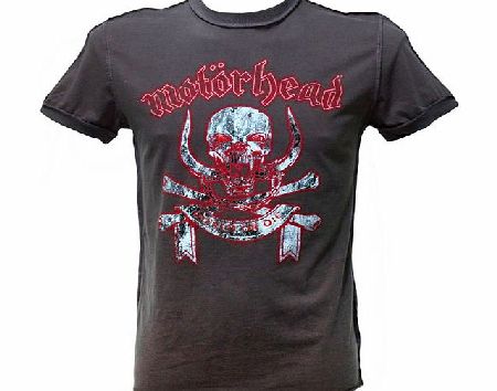 Men` Motorhead March Or Die Charcoal T-Shirt from Amplified Vintage