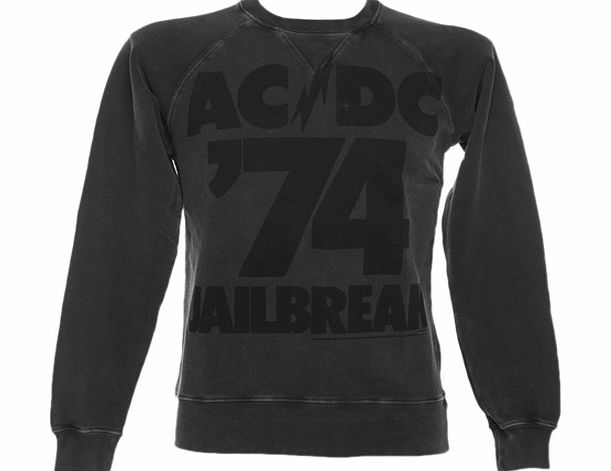 Amplified Vintage Mens AC/DC 74 Jailbreak Charcoal Sweater