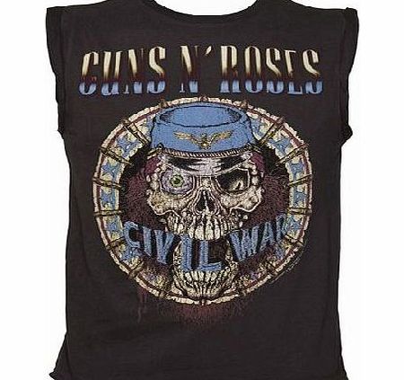 Amplified Vintage Mens Charcoal Civil War Guns N Roses