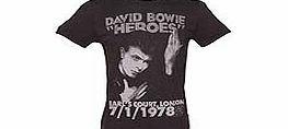 Amplified Vintage Mens Charcoal David Bowie Heroes London