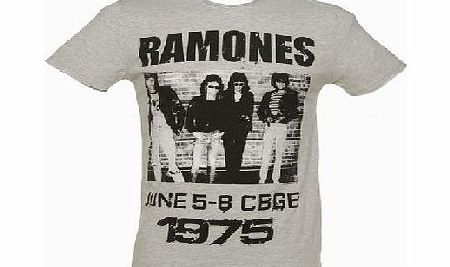 Amplified Vintage Mens Charcoal Ramones 1975 T-Shirt from