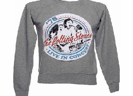 Amplified Vintage Mens Grey Marl Rolling Stones Tour 78
