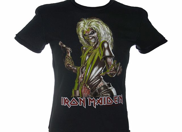 Amplified Vintage Mens Iron Maiden Killers Charcoal T-Shirt