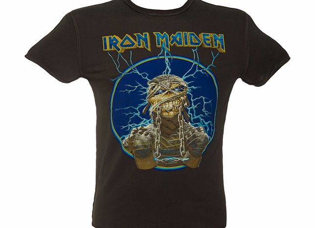 Amplified Vintage Mens Iron Maiden Mummy Charcoal T-Shirt
