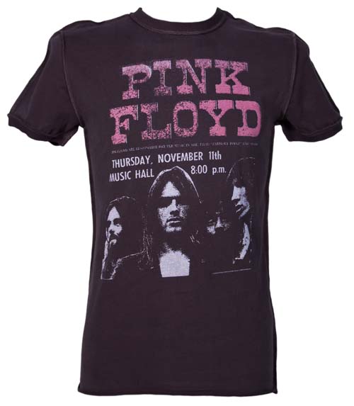 Amplified Vintage Mens Pink Floyd Poster Charcoal T-Shirt