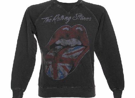 Amplified Vintage Mens Rolling Stones UK Tongue Charcoal