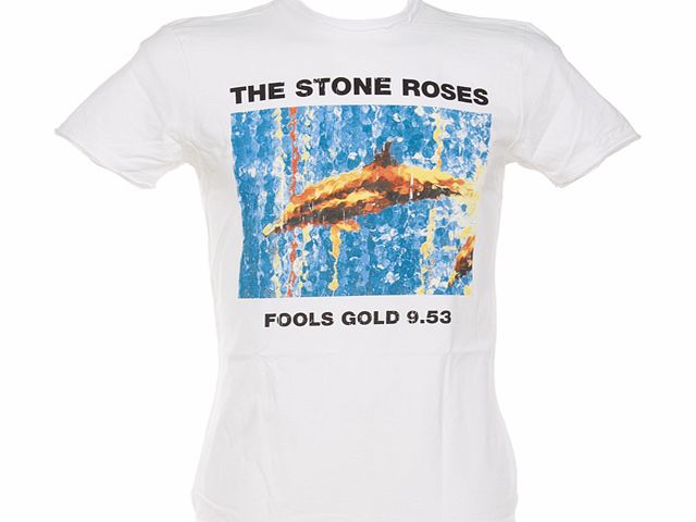 Amplified Vintage Mens Stone Roses Fools Gold White T-Shirt