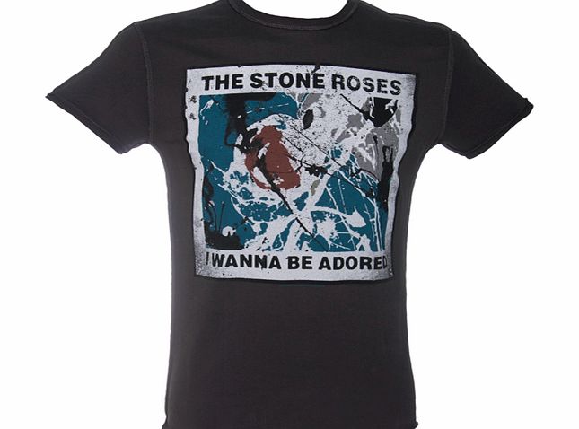 Amplified Vintage Mens Stone Roses Wanna Be Adored Charcoal