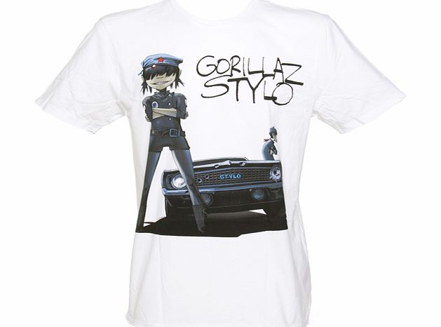 Amplified Vintage Mens The Gorillaz Stylo White T-Shirt from