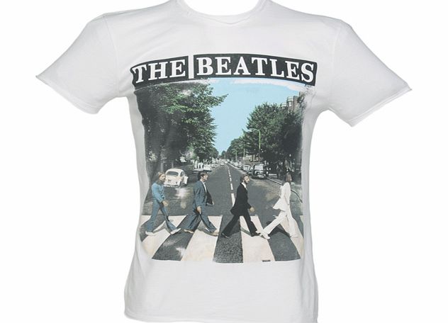 Amplified Vintage Mens White Beatles Abbey Road T-Shirt from