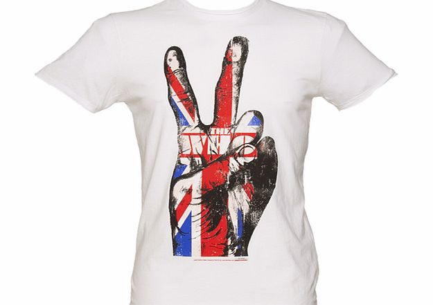 Mens White The Who V Sign T-Shirt from