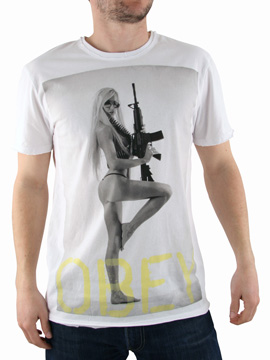 Amplified White Obey T-Shirt