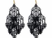 Gabrielle black chandelier earrings