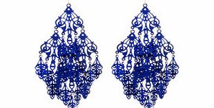 Gabrielle blue chandelier earrings