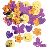 Amscan 14g Girl power Table Confetti - retro flowers girly themed event - 14g pack