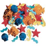 Amscan 14g luau table confetti - sea creatures and beach themed confetti