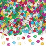 Amscan 40th Multi Coloured Table Confetti, Birthday