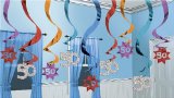 Amscan 50th Birthday Party Hanging Swirl Foil Decorations x 15