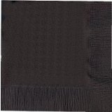 Amscan Black Napkins - 20 quality black lunch wedding - party - prom - napkins / serviettes