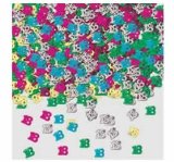 Amscan Confetti: Numeral 18 Multi Coloured