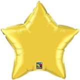 Amscan Gold Star Balloon - Gold flat foil Star balloon - christening - wedding - party - anniversary - valentine