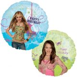 Amscan Hannah Montana Birthday balloon - Flat 18` Hannah Montana Printed Flat Foil Balloon