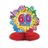 Amscan Honeycomb Centrepiece 60th Birthday Explosion