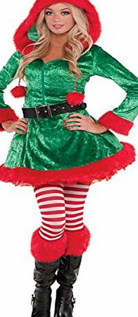Amscan New Womens Christmas Sassy Elf Ladies Fancy Dress Party Costume