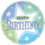 Amscan Paper Plates (pack of 8, prismatic) - Happy Birthday: Birthday Shimmer