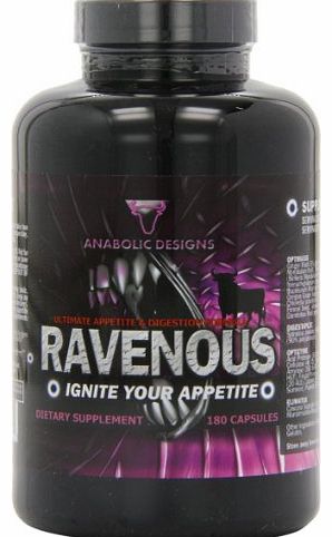 Anabolic Designs Anabolic Desings Ravenous Appetite Enhancer Capsules - Tub of 180