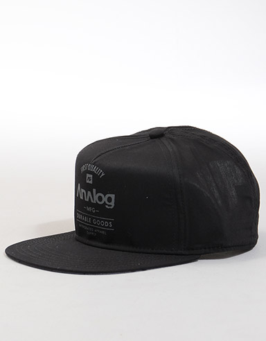 Analog Caliber Snapback cap - True Black