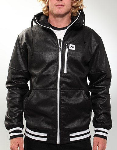 Analog Envy 2 Faux leather zip hoody/snow jacket