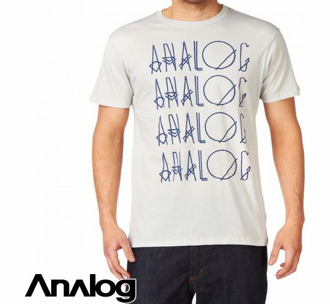 Mens Analog Black Forest T-Shirt - Silver