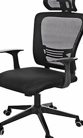 Ancheer Office Chair, High Back Mesh Ergonomic Desk Chair with Mesh Padded Seat, Dual Wheel Casters, 360 Degree Swivel Computer Chair for Office, Family