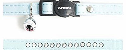 Ancol Deluxe Jewel Cat Collar with safety buckle Baby blue