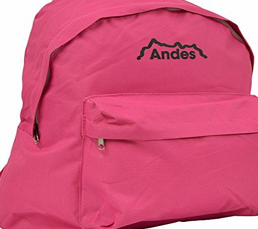 Andes 22 Litre Bright Pink Rucksack/Backpack Adults/Childs School College Bag